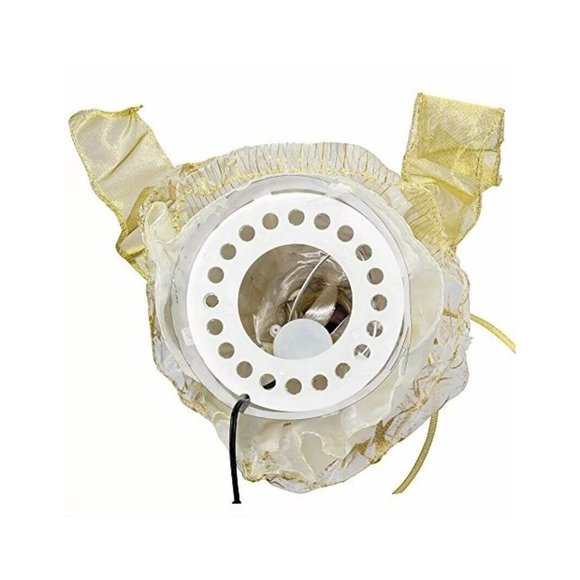 Kurt Adler Angel Fiber Optic Light Up Christmas Tree Topper NIB Ivory Gold - Picture 4 of 8